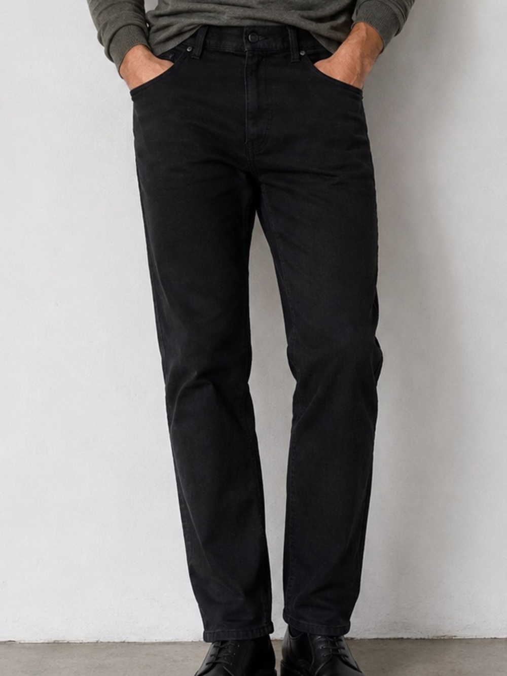 ALBERTO Men’s Black Pipe Regular Slim Fit Pants W36 L34 Orange Stitching